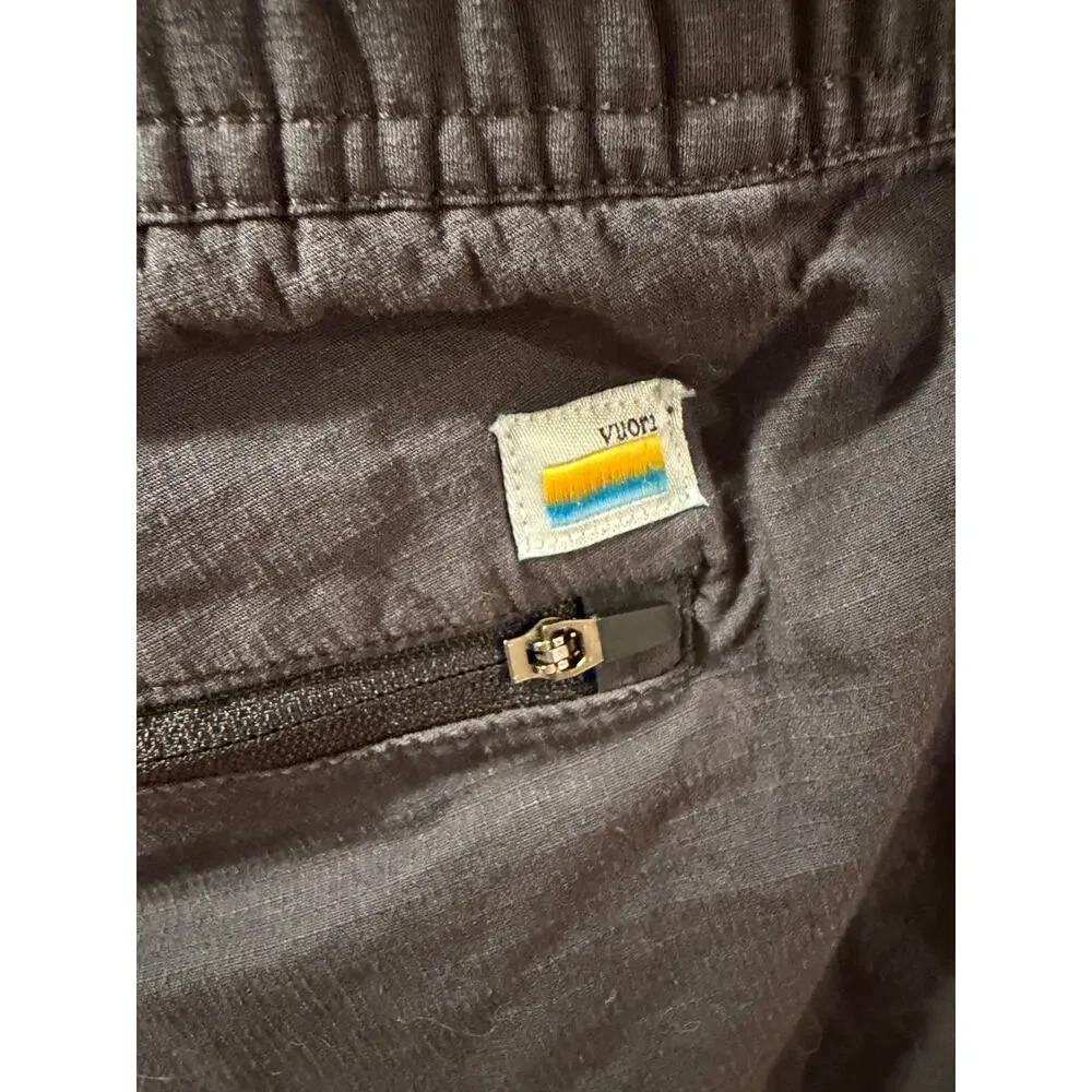 Vuori Jogger Pants Men XXL Black Elastic Waist Drawstring Zip Pocket - Picture 3 of 5